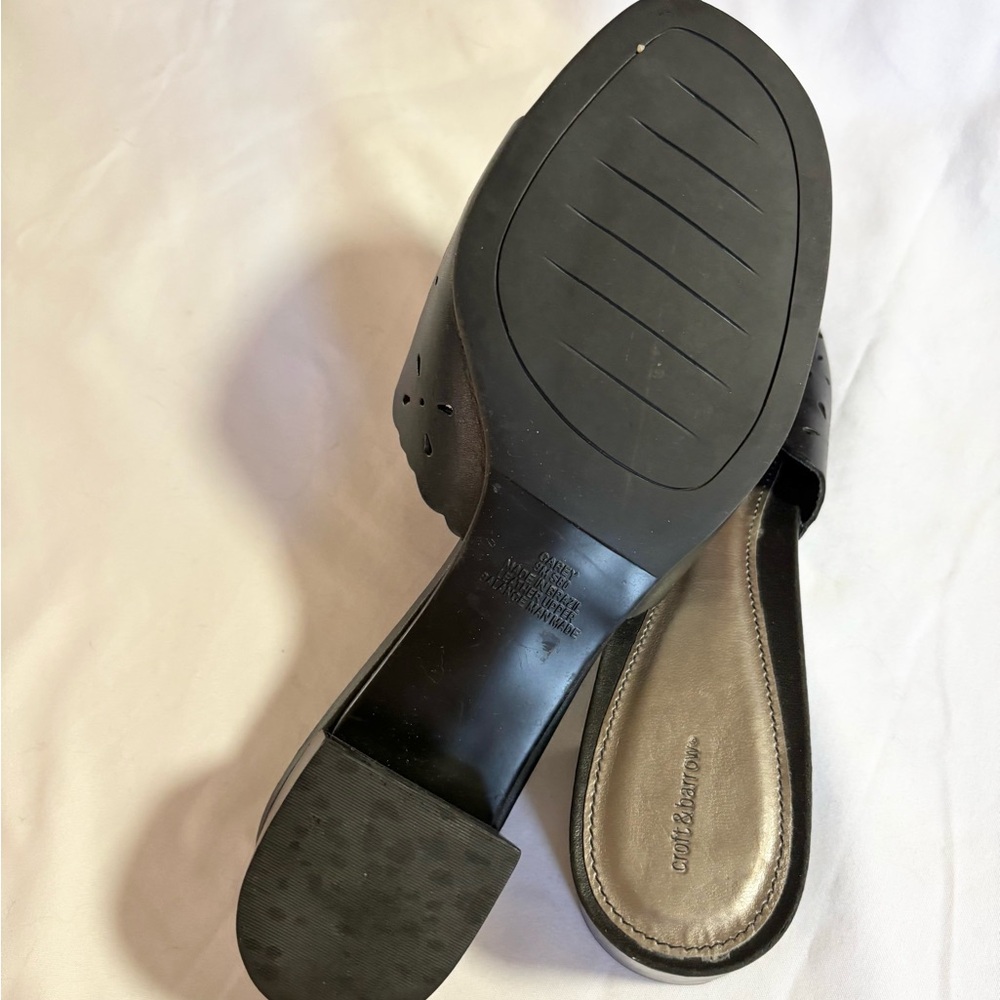 Croft & Barrow Black leather Women's Mules size 9 - Picture 6 of 6